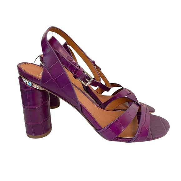 Franco Sarto | Omaha Croc Ankle Strap Sandals - Picture 3 of 12